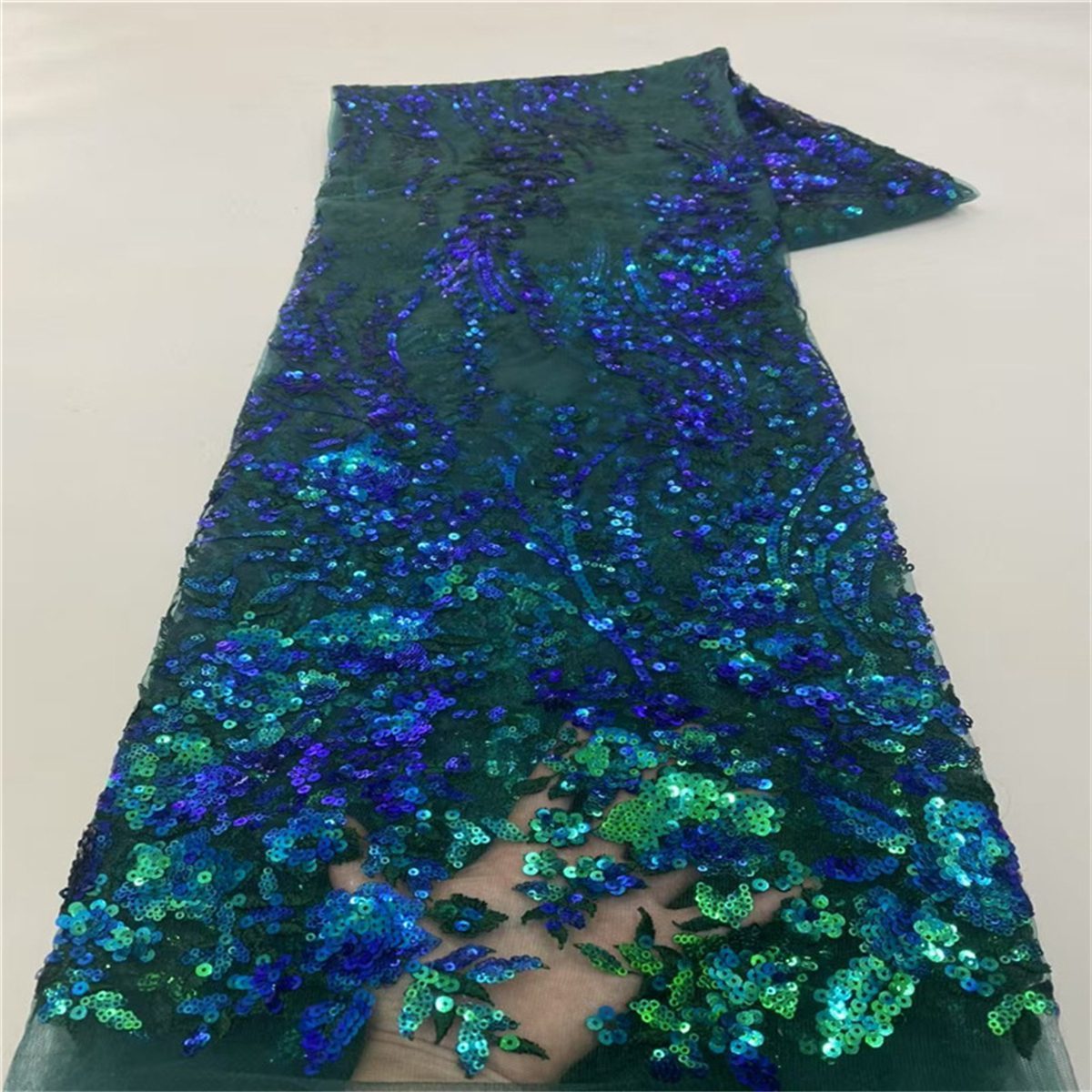 Embroidered Sequin Lace Fabric for Dresses - 5 Yards | DID HL035