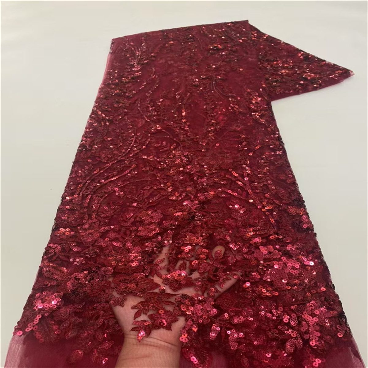 Embroidered Sequin Lace Fabric for Dresses - 5 Yards | DID HL035