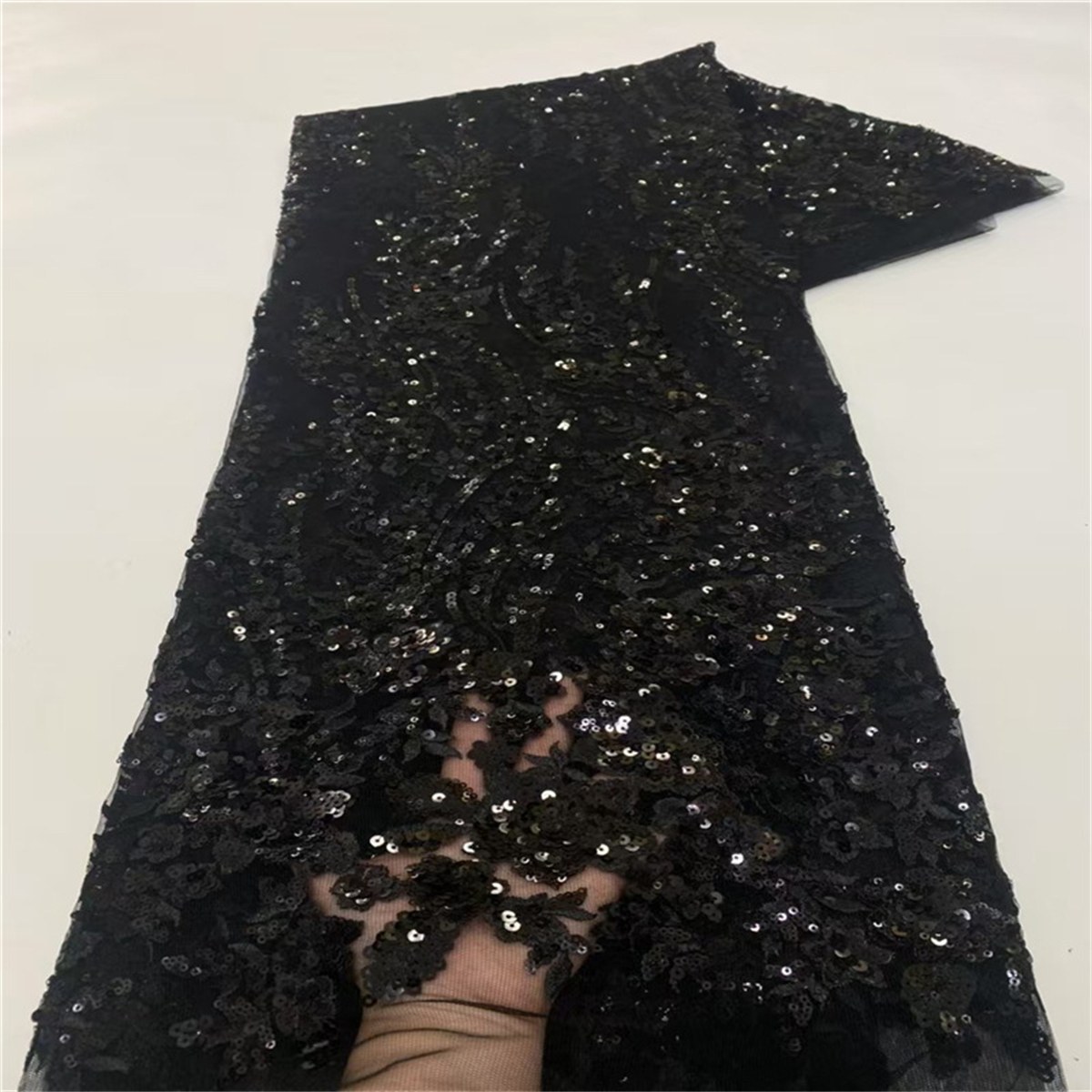 Embroidered Sequin Lace Fabric for Dresses - 5 Yards | DID HL035