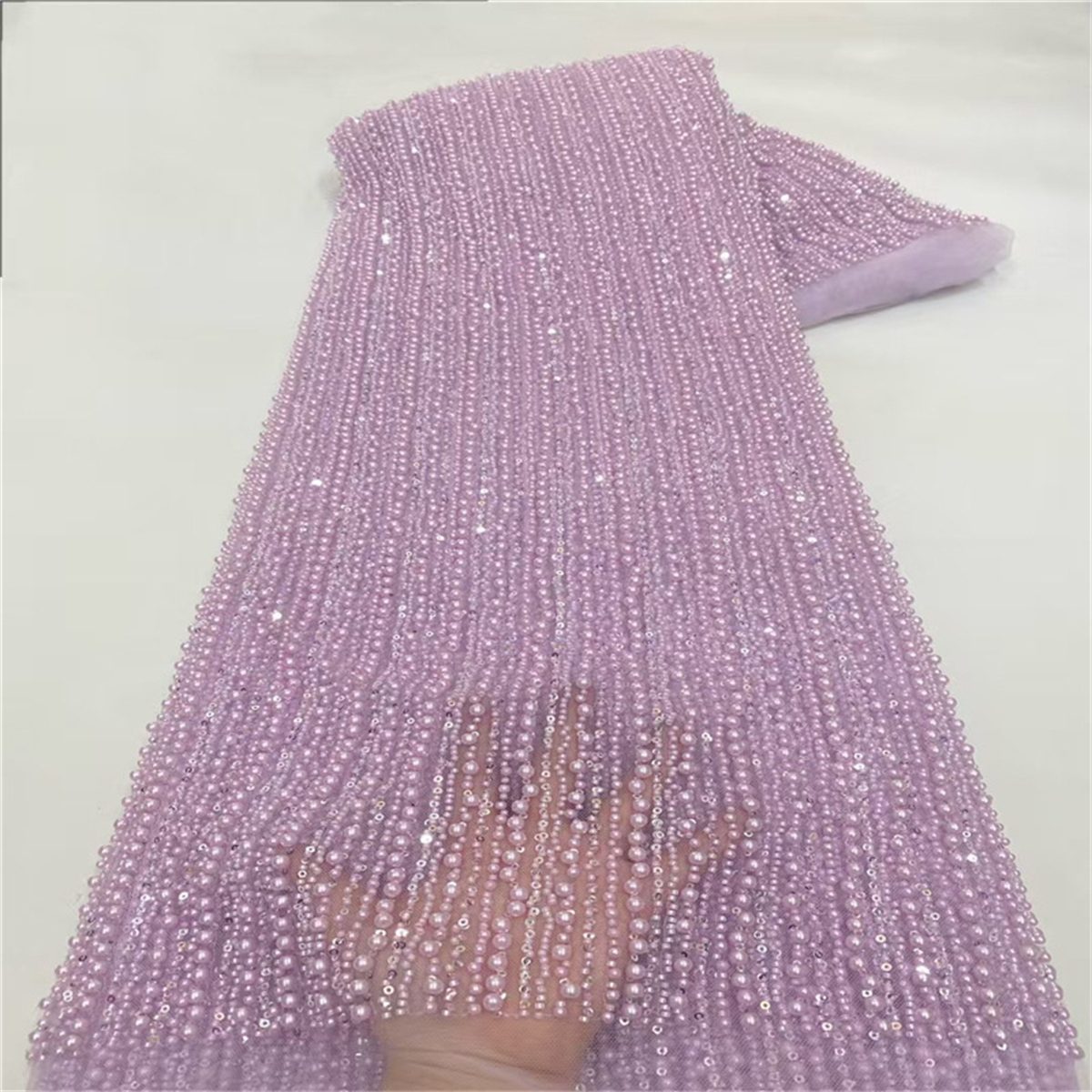 Beaded Tulle Fabric - 5 Yards
