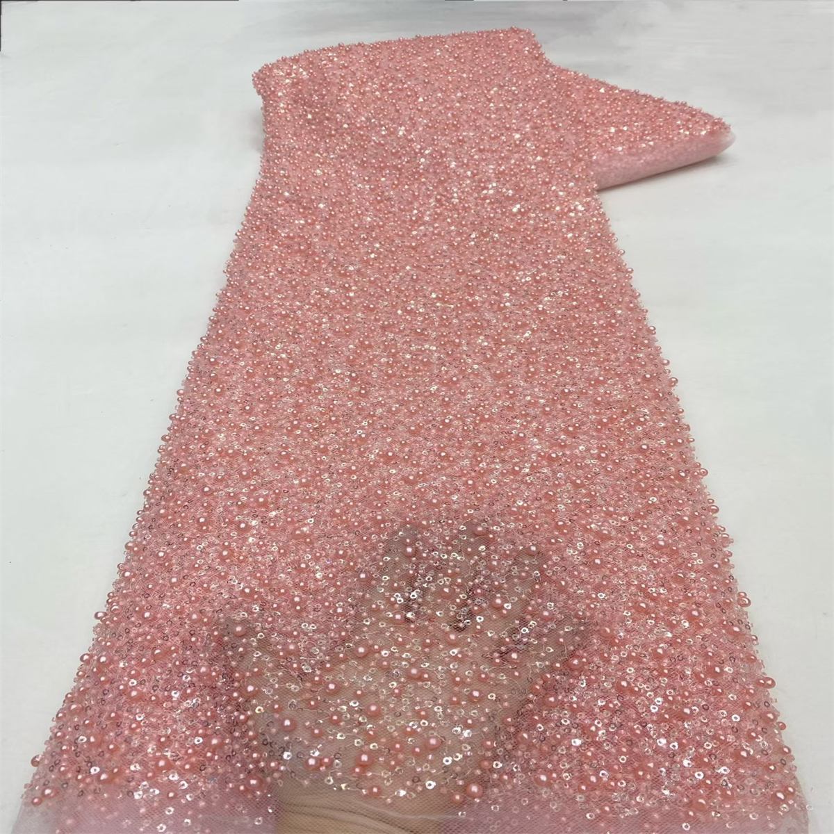 Beaded Tulle Fabric 5 Yards
