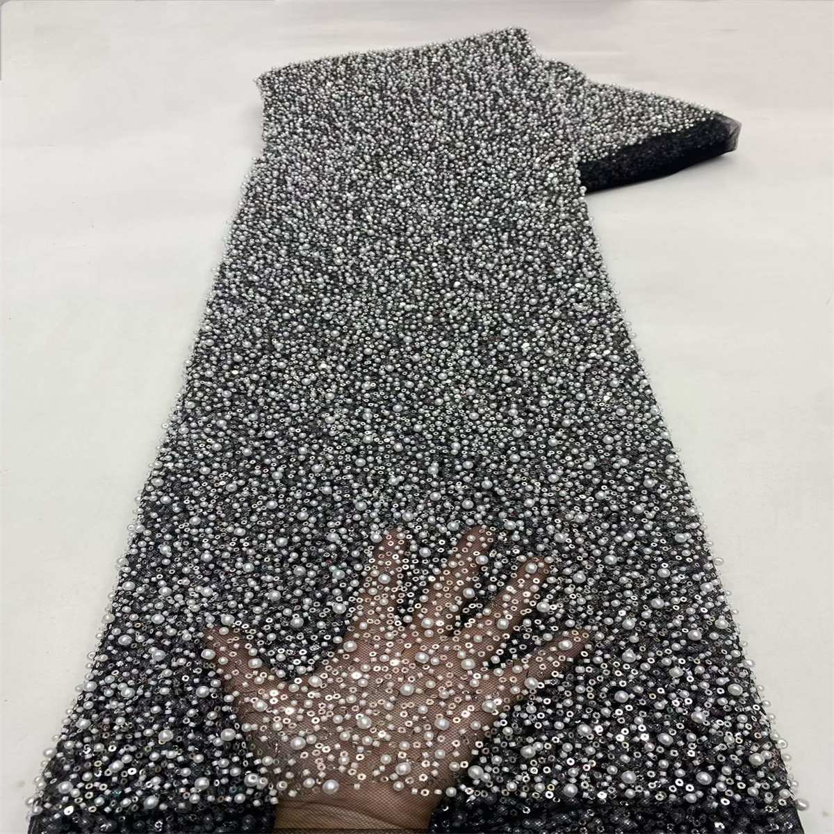 Beaded Tulle Fabric 5 Yards