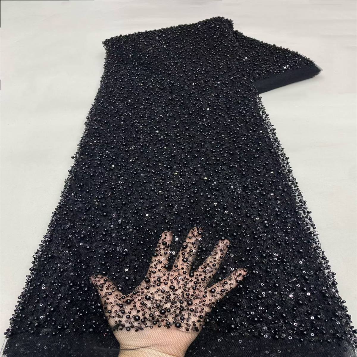 Beaded Tulle Fabric 5 Yards