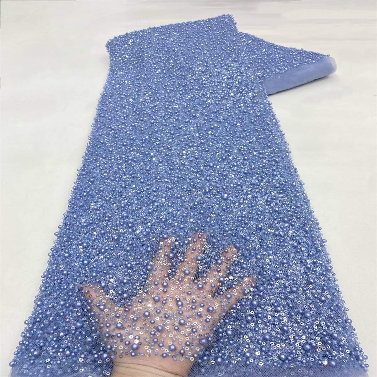 Beaded Tulle Fabric 5 Yards
