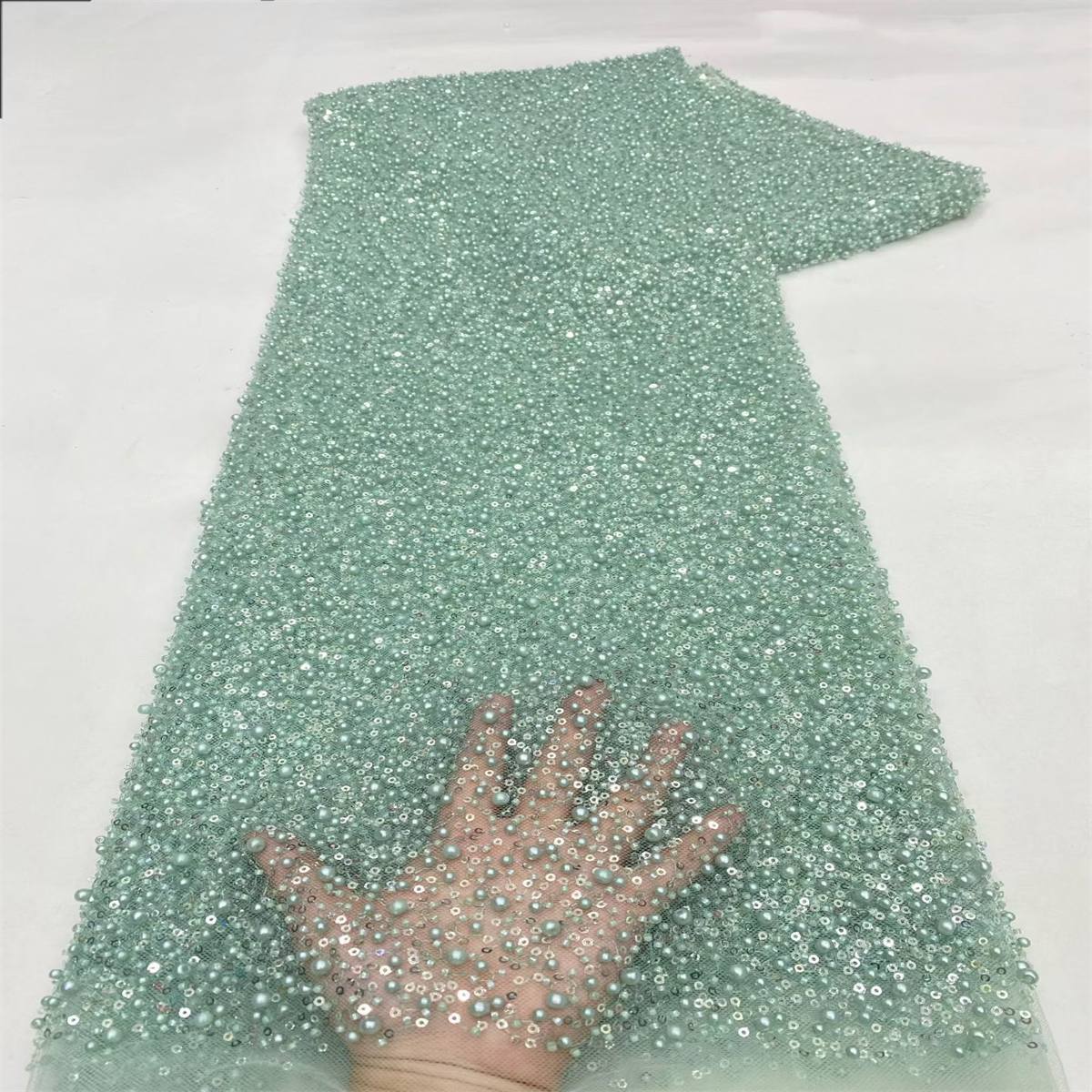 Beaded Tulle Fabric 5 Yards