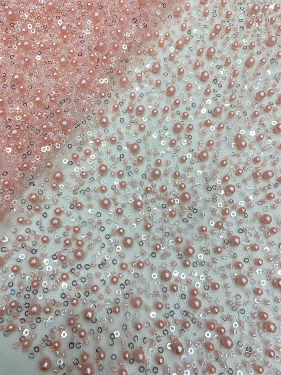 Beaded Tulle Fabric 5 Yards