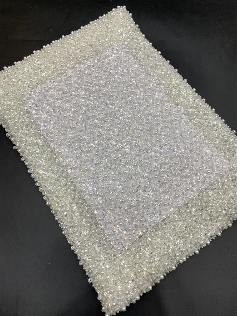 Beaded Tulle Fabric 5 Yards