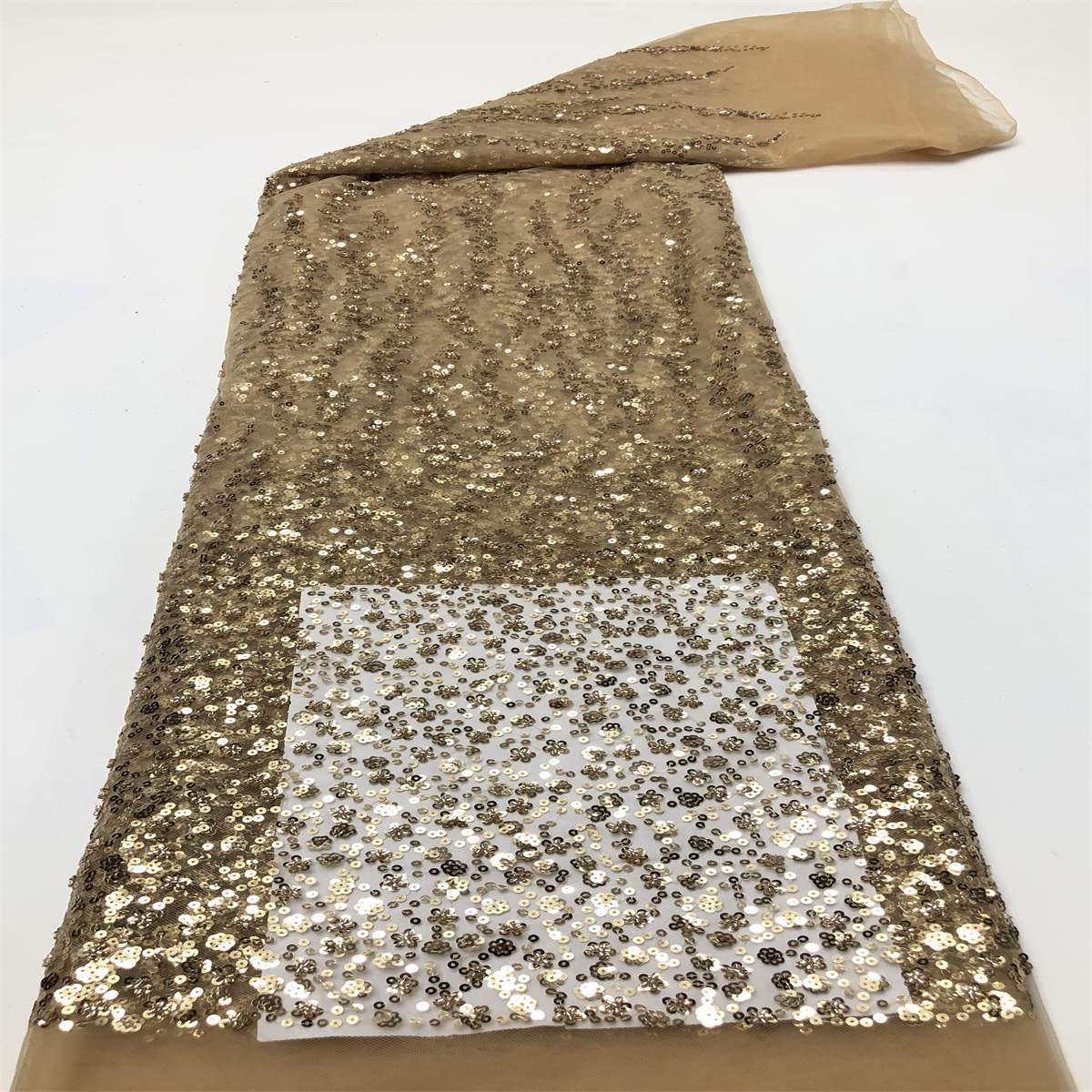 Beaded Tulle Fabric 5 Yards