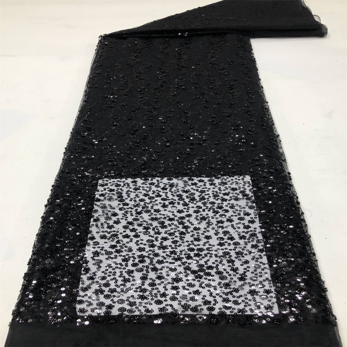 Beaded Tulle Fabric 5 Yards