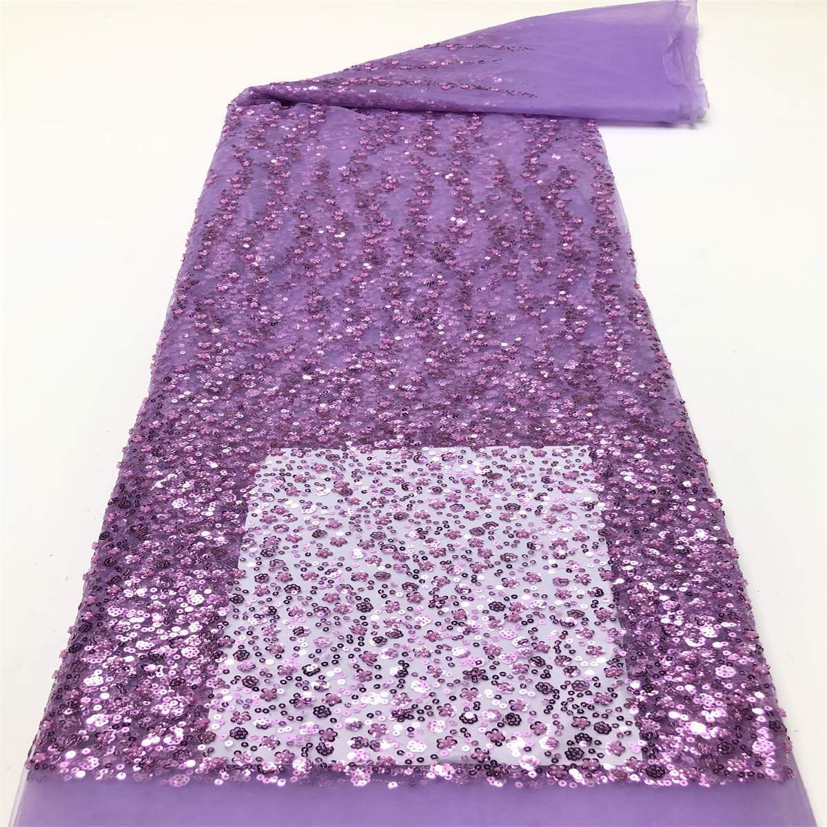 Beaded Tulle Fabric 5 Yards