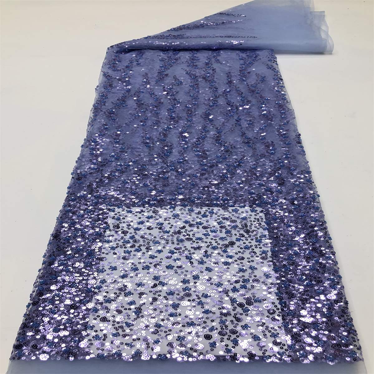 Beaded Tulle Fabric 5 Yards