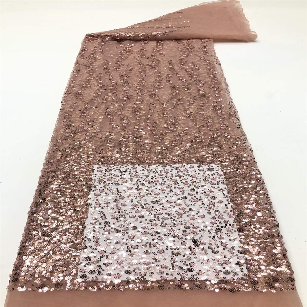 Beaded Tulle Fabric 5 Yards