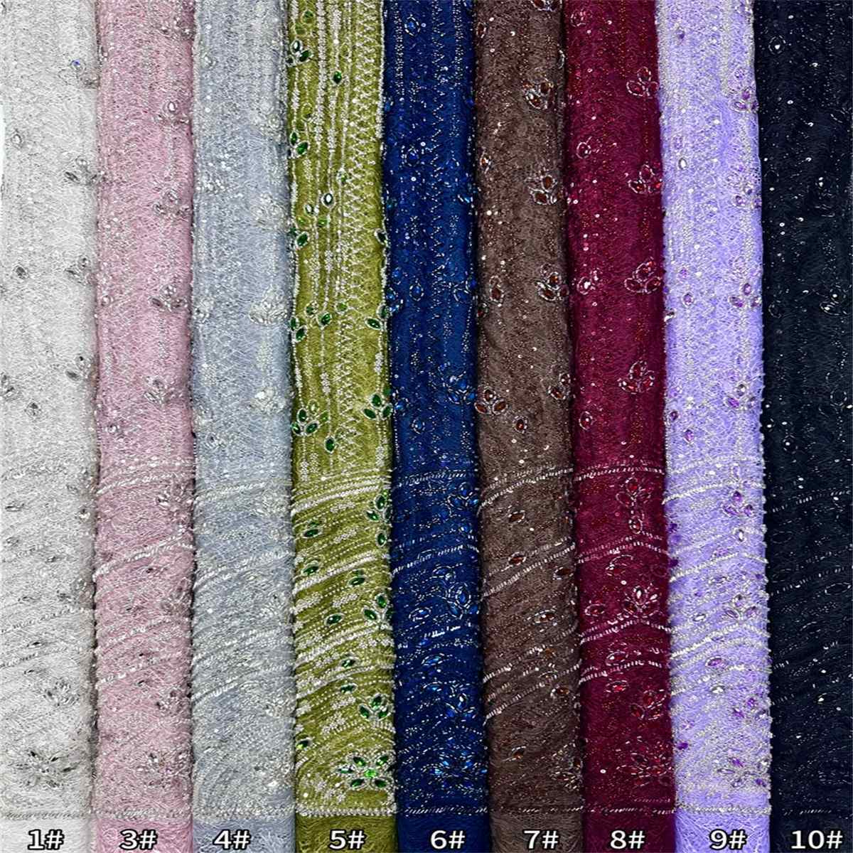 Beaded Lace Fabric L001