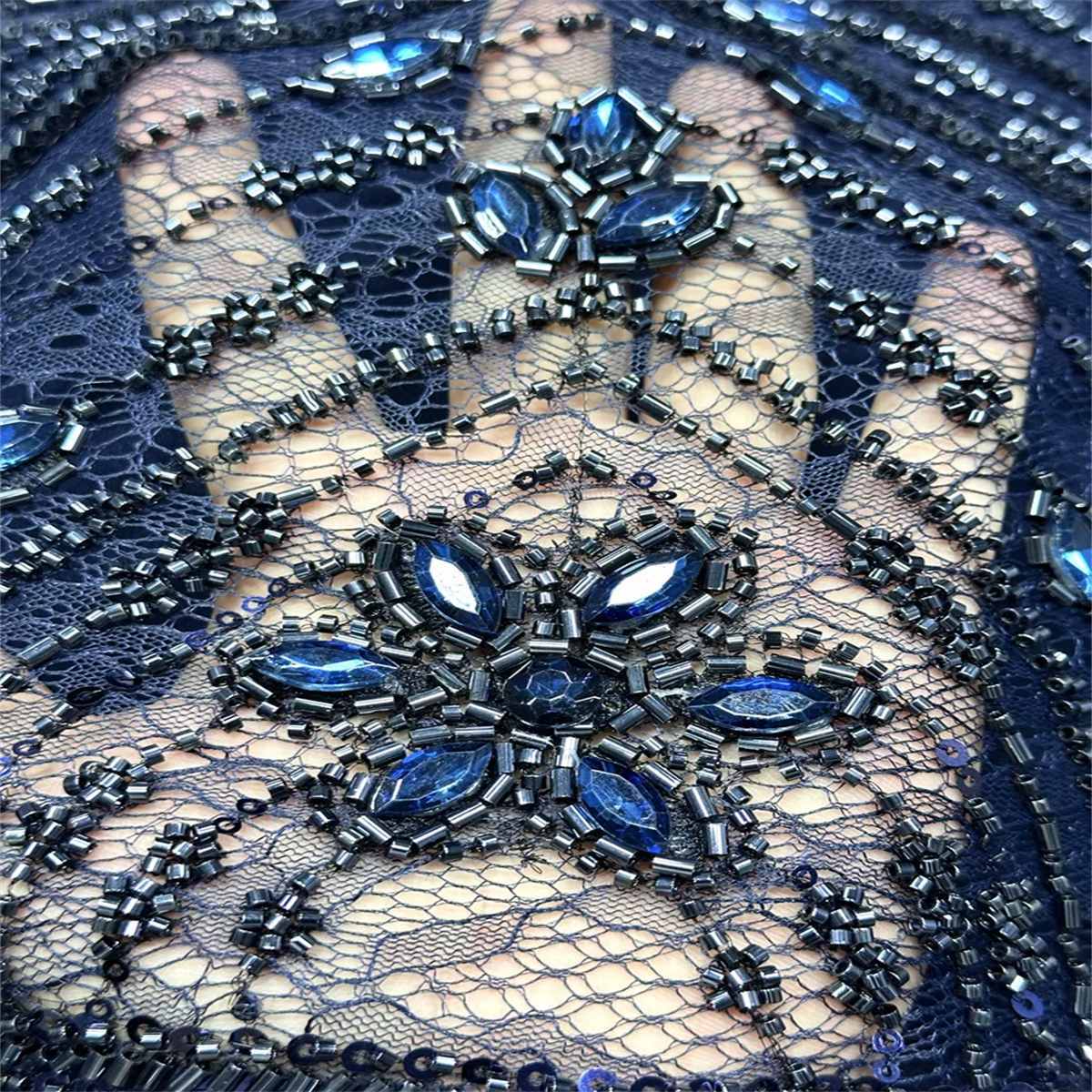Beaded Lace Fabric L001