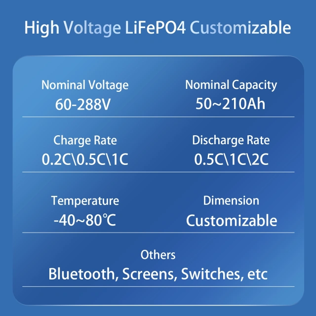 High Voltage Engineering Vehicle LiFePO4 Battery