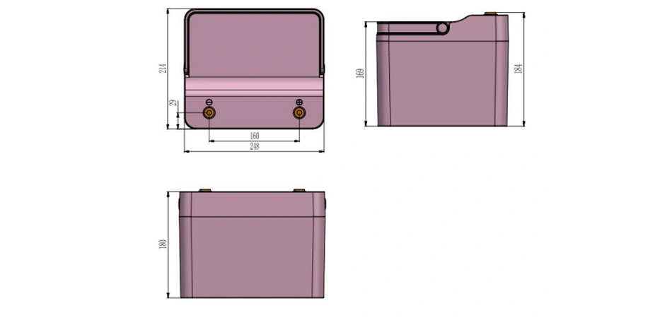 Magi-C 12V 50Ah LiFePO4 battery dimensions