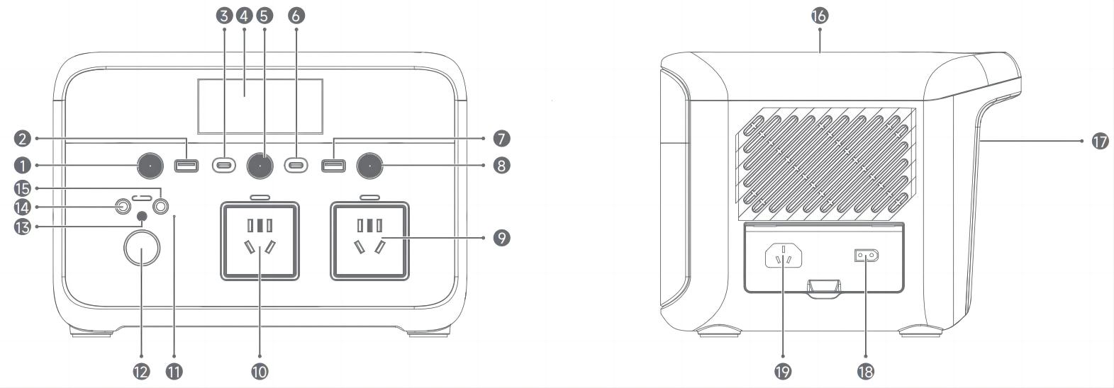 600W 便携式电站引脚分配