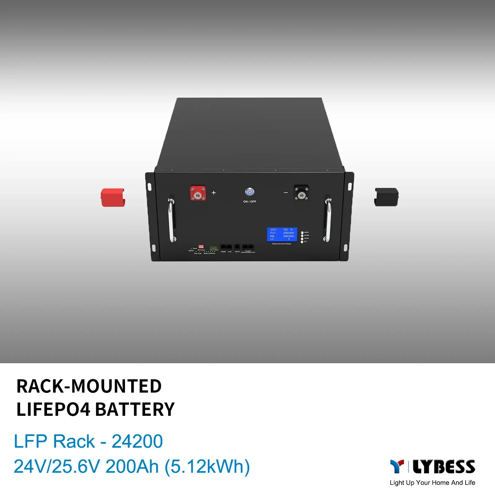 24V 200Ah Rack-Mounted Lithium Battery