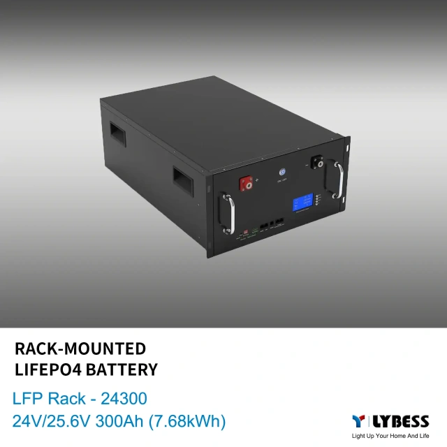 24 V 300 Ah Rackmontierte Lithiumbatterie