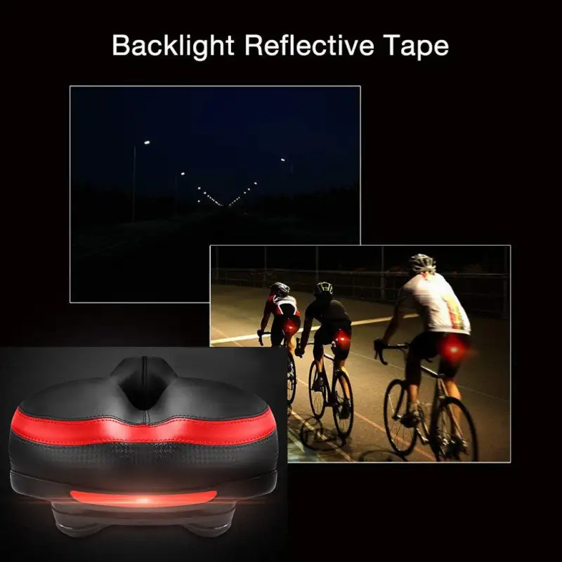 With Bicycle Taillight Reflector, Double Shock Absorber, Wide Bike Seat