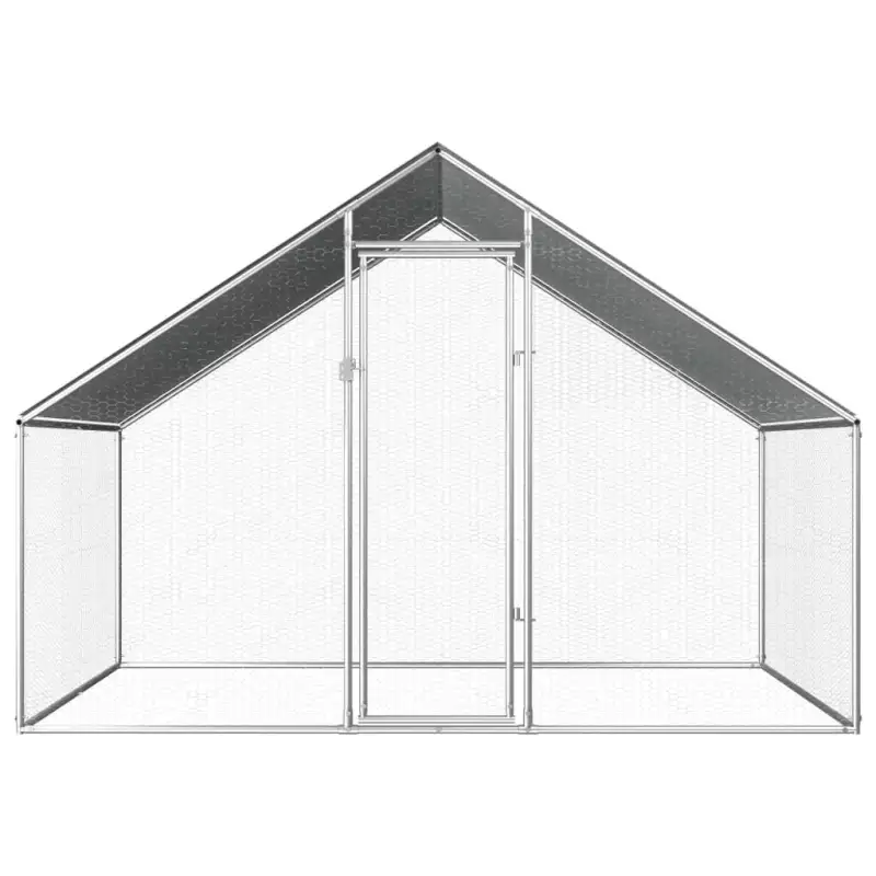 Outdoor Chicken Cage 9'x6.6'x6.3' Galvanized Steel