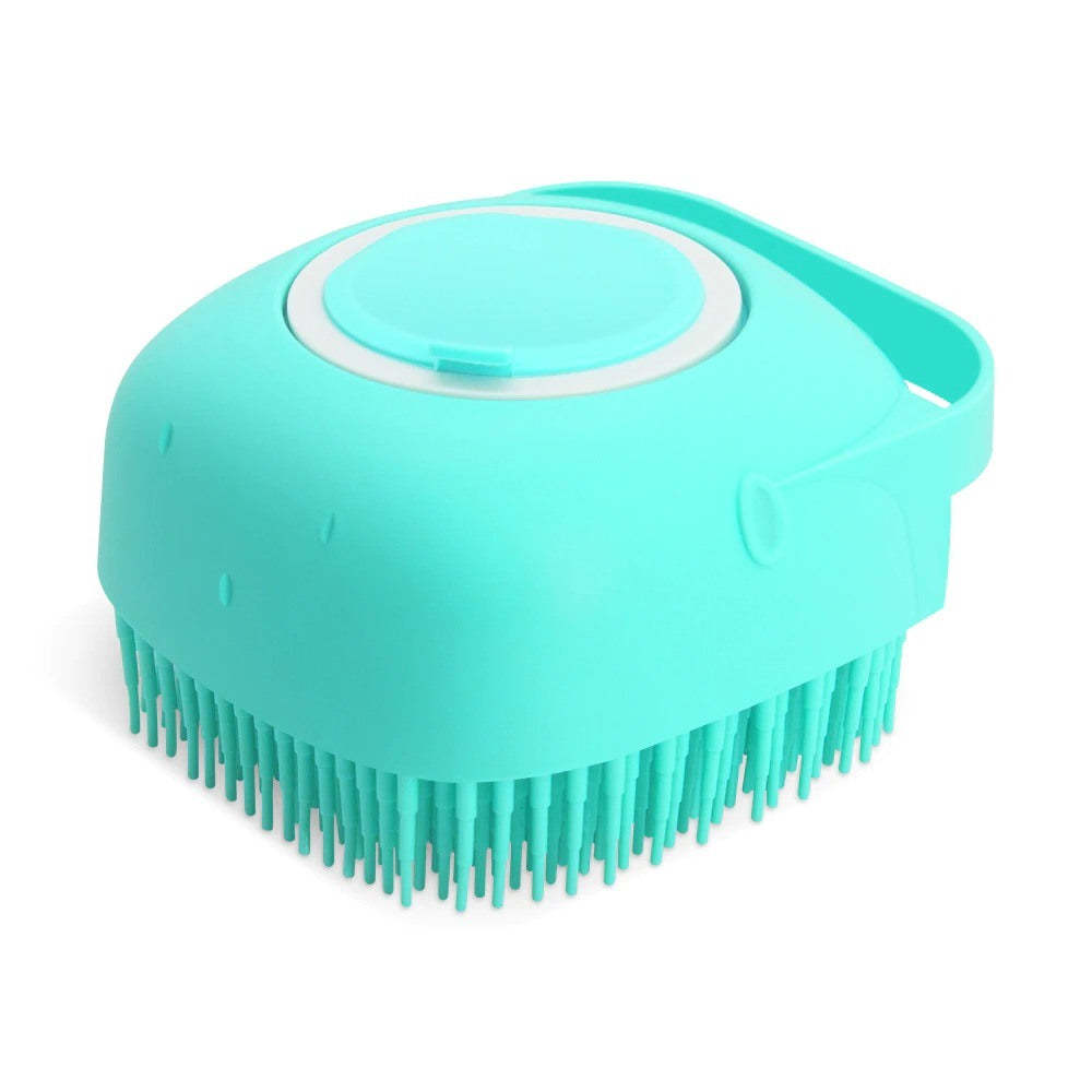 pet massage hair removal brush  Cat Massage Comb Grooming Scrubber Shower Brush For Bathing Short Hair Soft Silicone Brushes