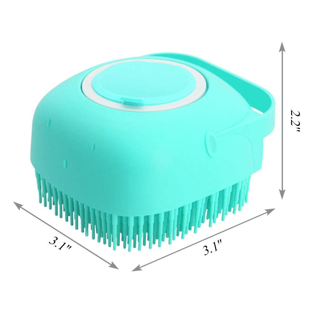 pet massage hair removal brush  Cat Massage Comb Grooming Scrubber Shower Brush For Bathing Short Hair Soft Silicone Brushes