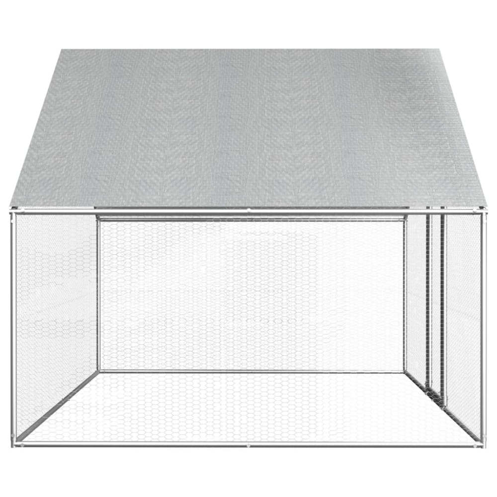 Outdoor Chicken Cage 9'x6.6'x6.3' Galvanized Steel