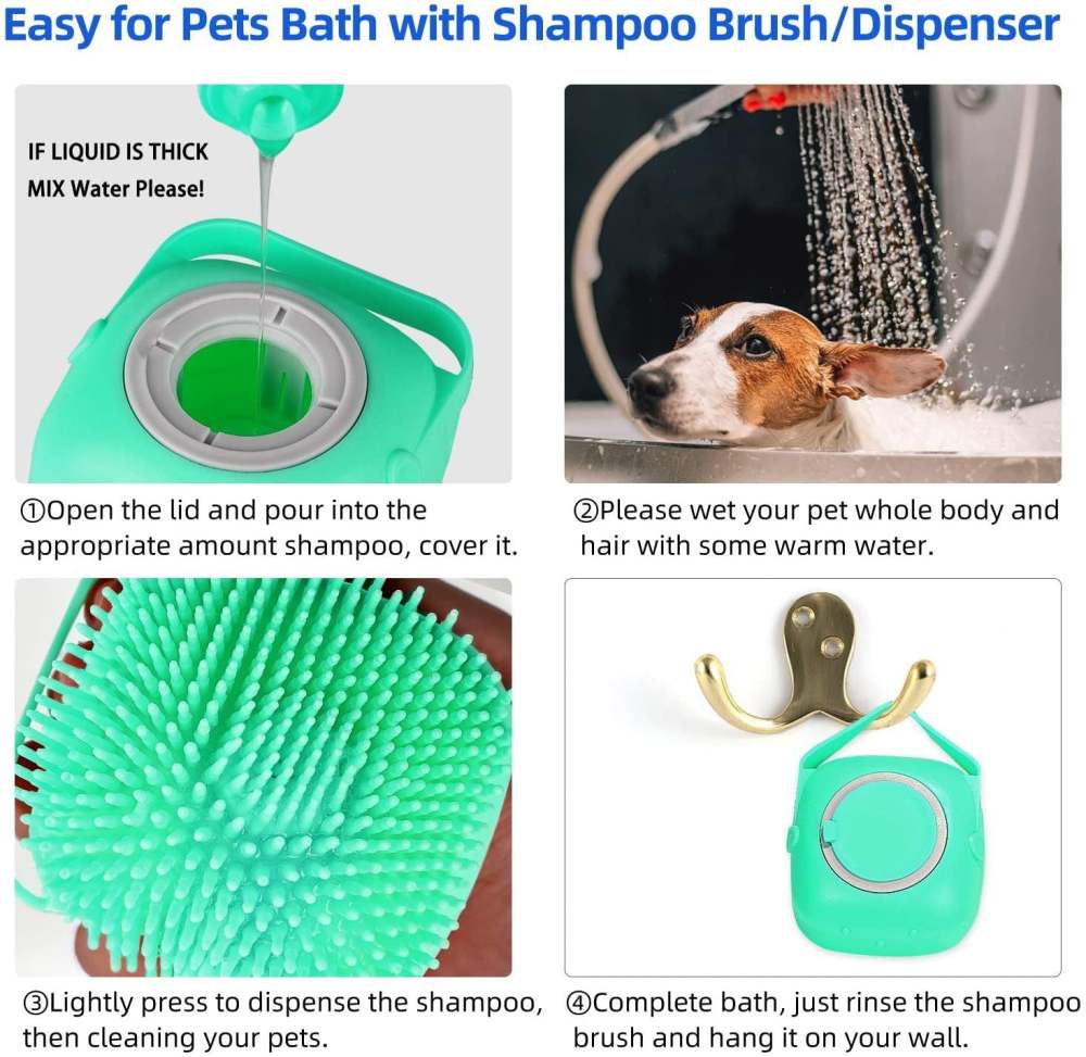 Pet Shampoo Massage Bathing Brush 