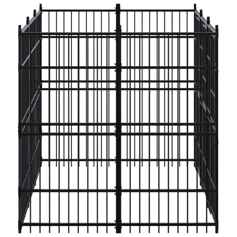 Outdoor Dog Kennel Steel 59.5 ft²