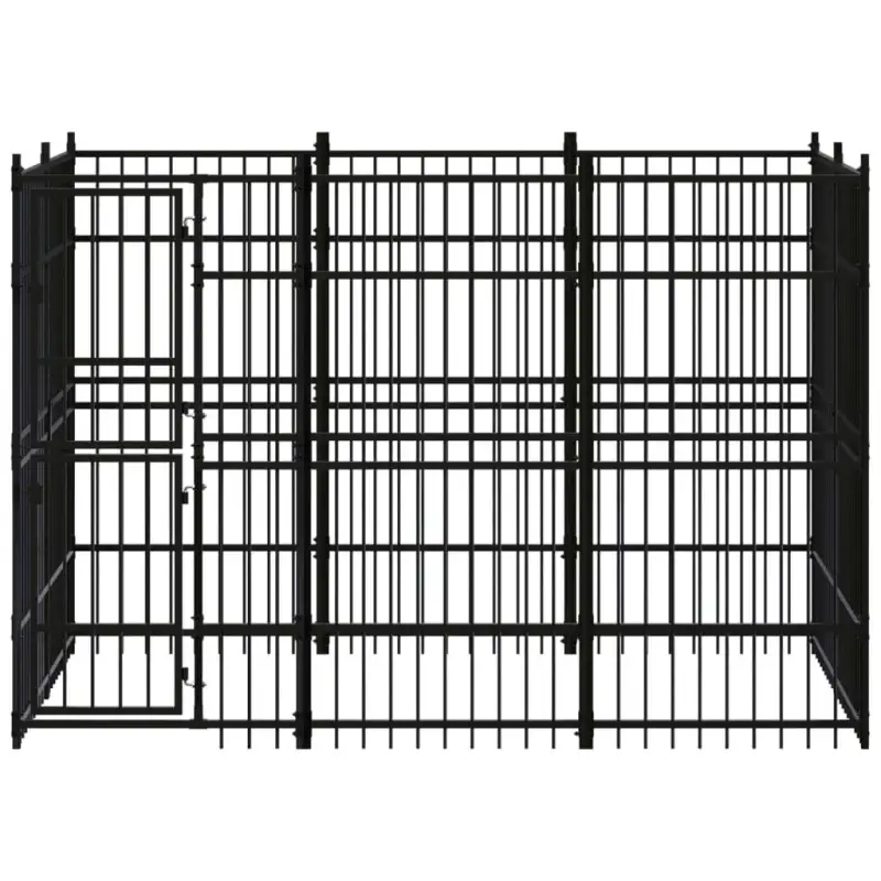 Outdoor Dog Kennel Steel 59.5 ft²
