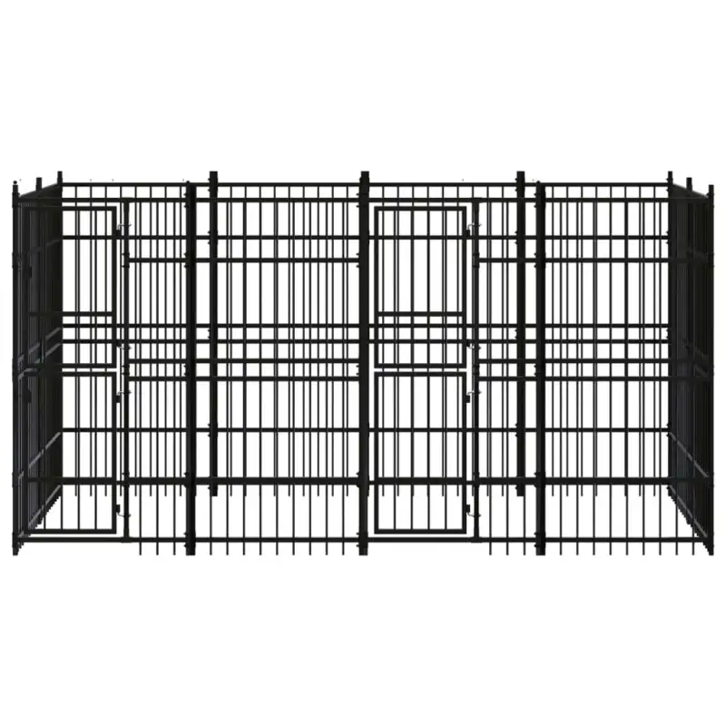 Outdoor Dog Kennel Steel 79.3 ft²