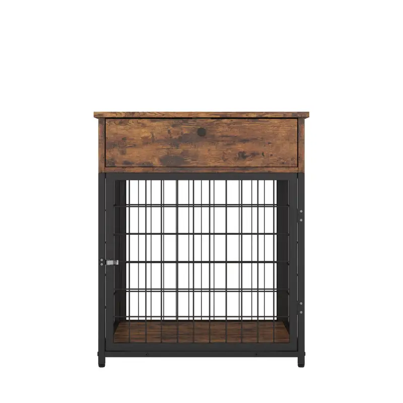 JHX Furniture Dog Crates for small dogs Wooden Dog Kennel Dog Crate End Table; Nightstand(Rustic Brown)