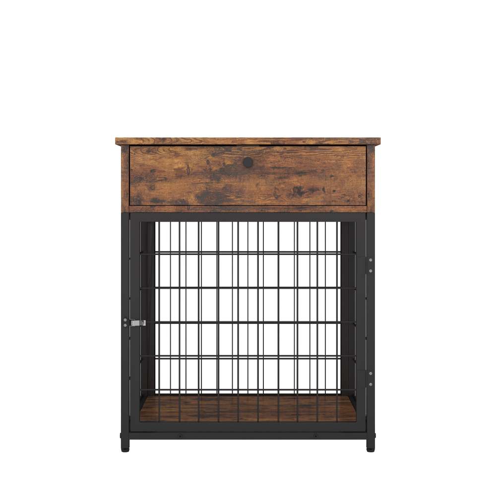 JHX Furniture Dog Crates for small dogs Wooden Dog Kennel Dog Crate End Table; Nightstand(Rustic Brown)