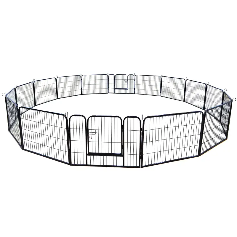 High Quality Portable outdoor folding 16-panel heavy duty metal pet playpen