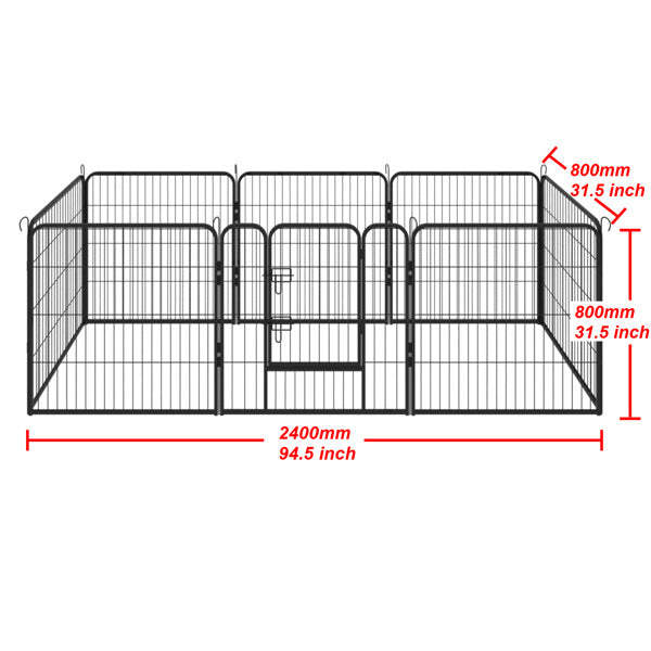 8-Panels High Quality Wholesale Cheap Best Large Indoor Metal Puppy Dog Run Fence / Iron Pet Dog Playpen