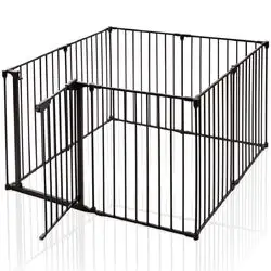 8 Panels Metal Gate Baby Pet Fence Safe Playpen Barrier