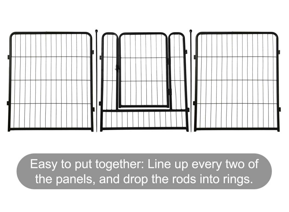 Dog Playpen Puppy Playpen for Medium Small Dogs Outdoor Pet Playpen 16 Panels Exercise Pen 32 inch Metal Indoor Dog Fence 2 Doors