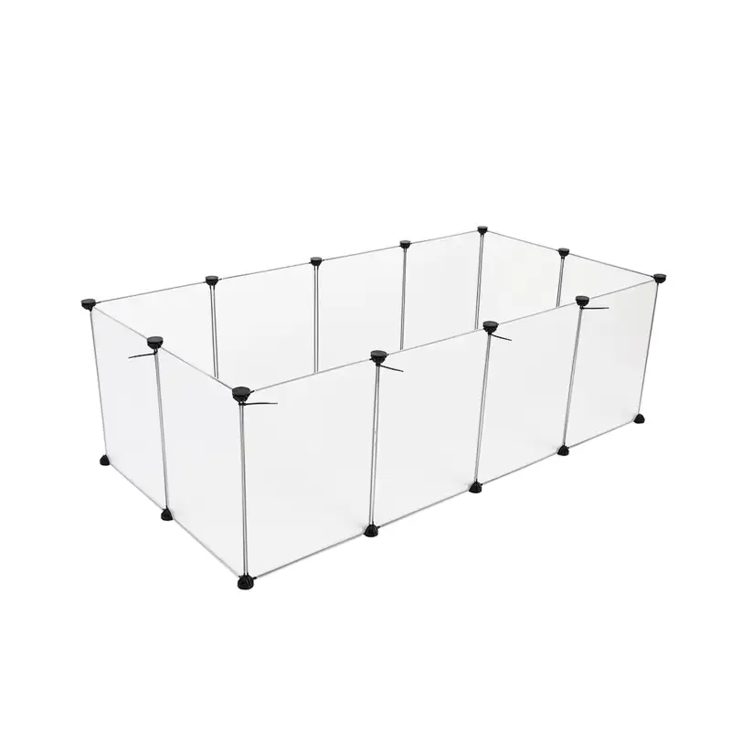Pet Playpen,Fence Cage with Bottom for Small Animals Guinea Pigs, Hamsters, Bunnies, Rabbits YF