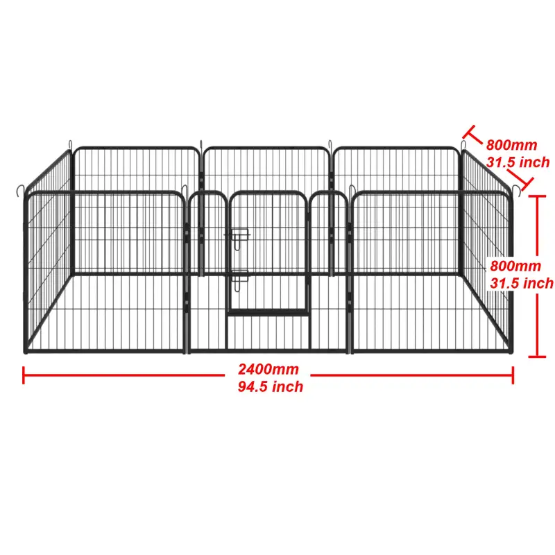 8-Panels High Quality Wholesale Cheap Best Large Indoor Metal Puppy Dog Run Fence / Iron Pet Dog Playpen