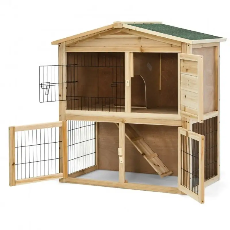 Wooden Pet House 35 Inch Wooden Chicken Coop With Ramp