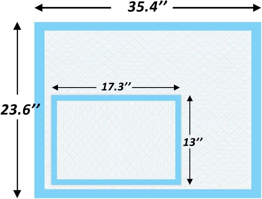 ScratchMe Super-Absorbent Waterproof Dog and Puppy Pet Training Pad; Housebreaking Pet Pad; 40-Count Medium-Size; 23.6''X23.6''
