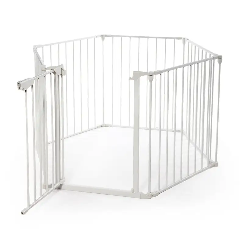 Metal Baby Playpen Fireplace Safety Fence;  Extra Wide Barrier Gate for Indoor Baby/Pet /Christmas Tree XH