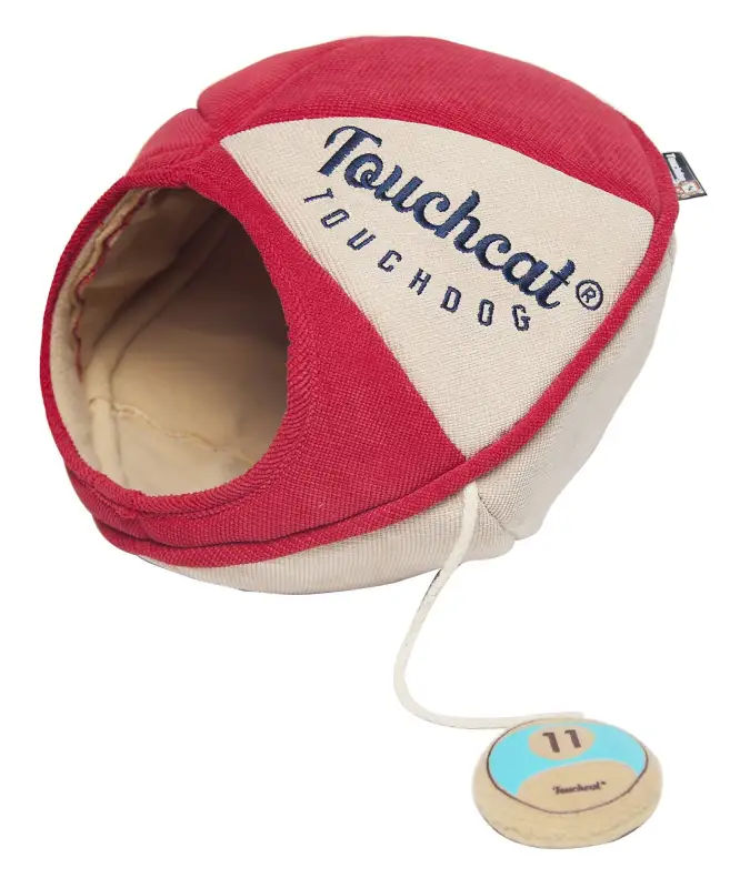 Touchcat Saucer Oval Collapsible Walk-Through Pet Cat Bed House With Play Active Toy