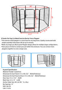 High Quality Wholesale Cheap Best Large Indoor Metal Puppy Dog Run Fence / Iron Pet Dog Playpen