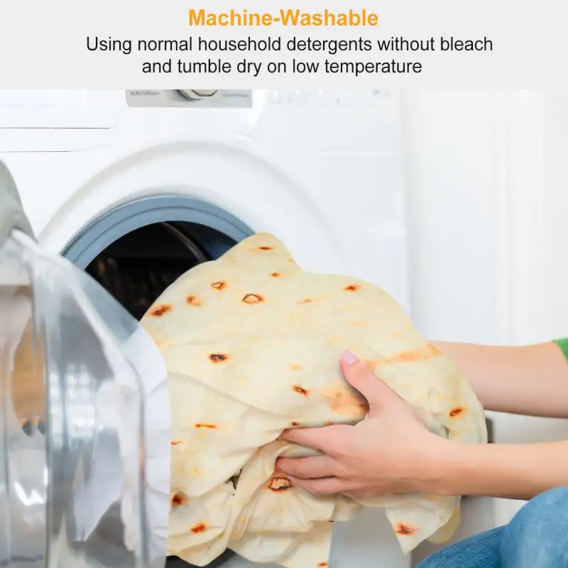 Burrito Tortilla Throw Blanket Pancake Wrap Blanket Soft Round Swaddle for Adults Kids Baby Pets