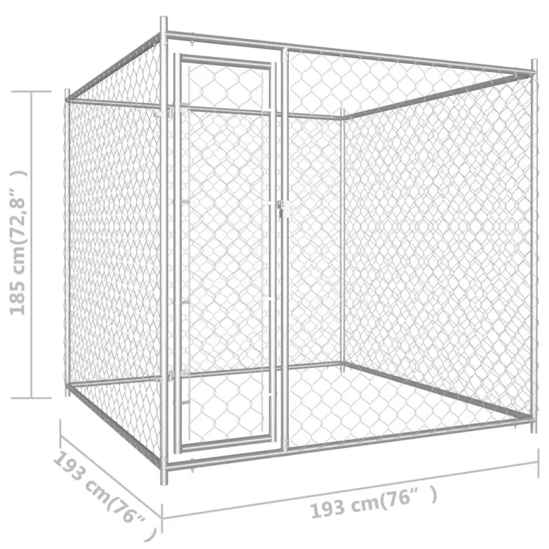 Outdoor Dog Kennel 76"x76"x72.8"