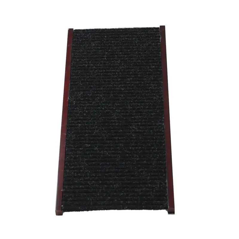 Adjustable Pet Ramp;  Folding Portable Wooden Dog Cat Ramp;  Non-Slip Paw Traction Mat Dog Step for Car;  SUV;  Bed;  Couch;  Adjustable Height from 10" to 19"