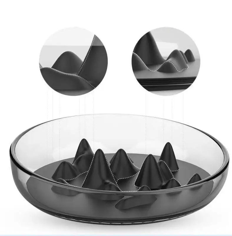 Pet Life 'Cirlicue' Mountain Shaped Modern Slow Feeding Pet Bowl