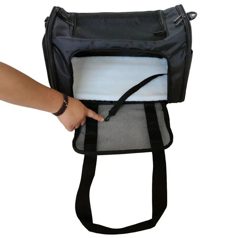 Dog bag Airline Approved Large Soft-Sided Collapsible Pet Travel Carrier for Dog Puppy; Cats; 2 Kitty; Portable Dog Travel Carrier with 5 Doors; 1 Storage Pockets; Removable Pads Easy to clean up